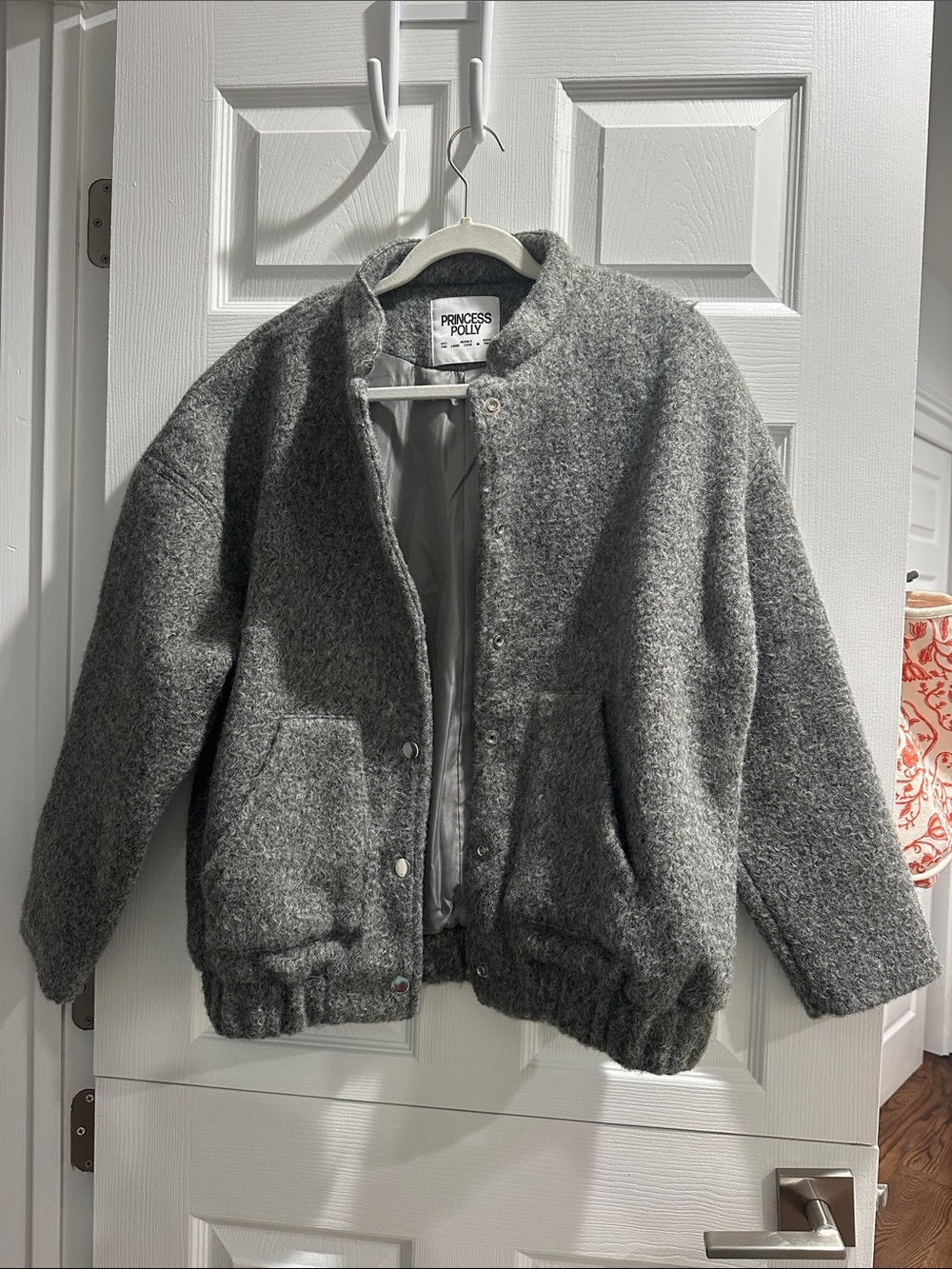 Princess Polly Stillar Bomber Jacket Grey - Picture 2 of 6